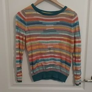 Anthropologie light striped sweater sz med